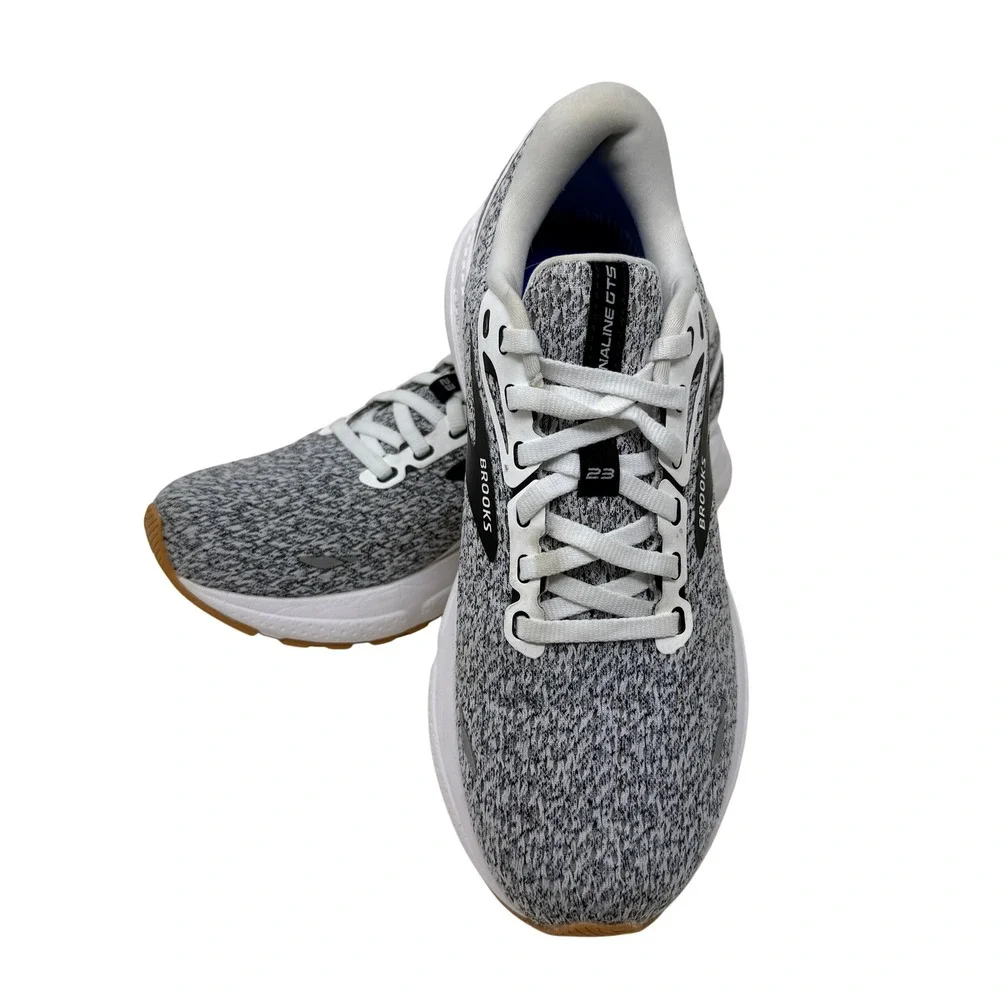 Brooks Adrenaline GTS 23 Womens Sz 9 Running Shoes Grey White Gum 1203811B112